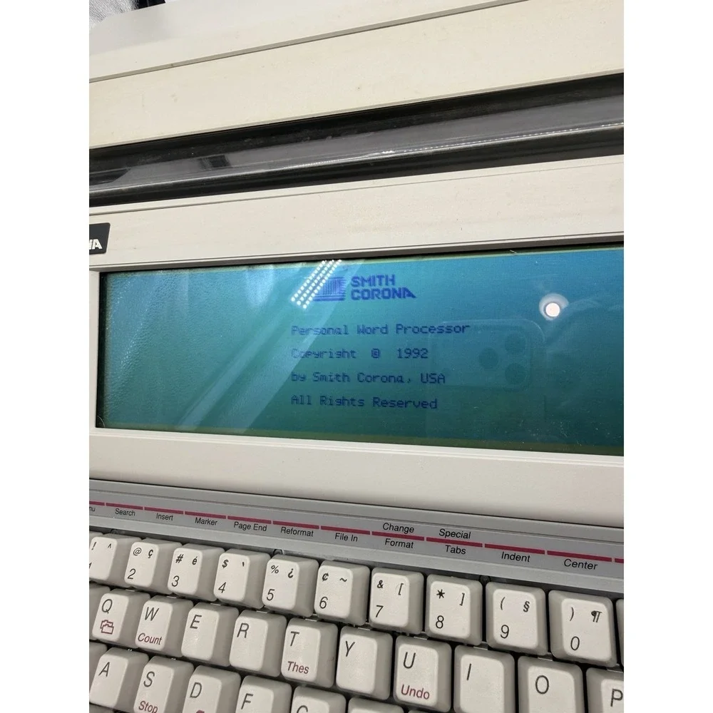 Smith Corona PWP 3600 DS Personal Word Processor Floppy Disk Vintage Turns On